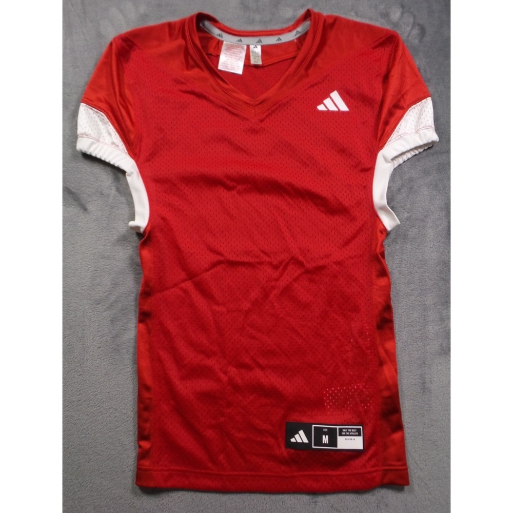 Adidas American Football Jersey Boys Size Medium Red Training Performance NWT